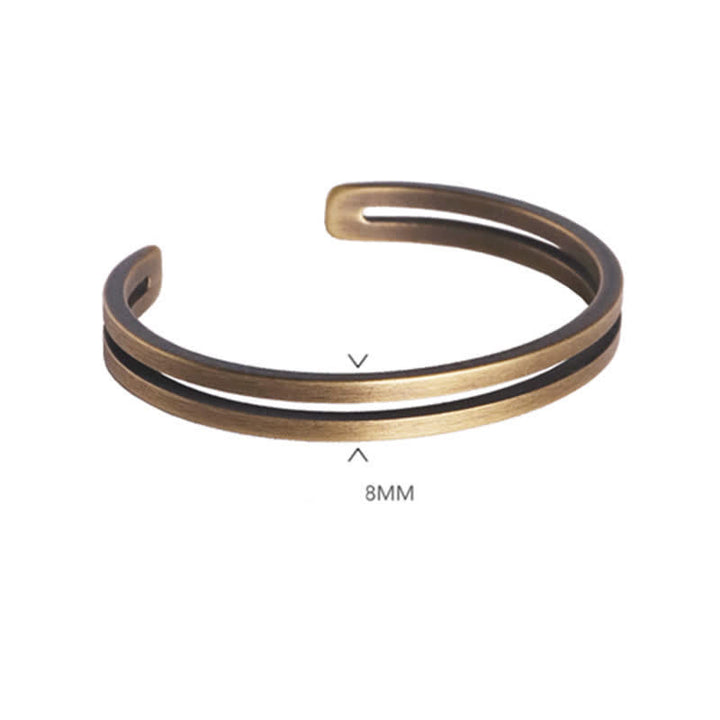 Buddha Stones Rustic Copper Luck Viking Cuff Bracelet - image 17