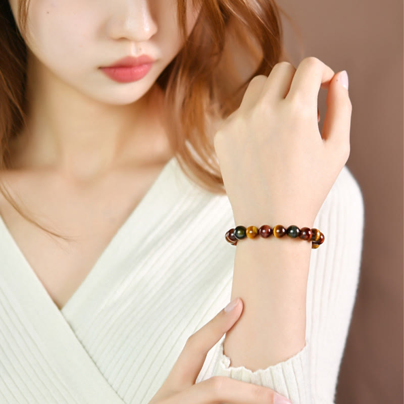 Buddha Stones Natural Tiger Eye Positive Protection Bracelet - image 13