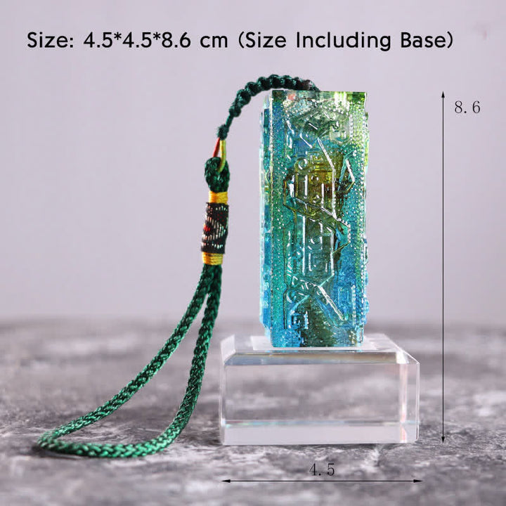 Buddha Stones Feng Shui Handmade Liuli Crystal Art Piece Home Office Decoration - Small - Crystal Base - image 7