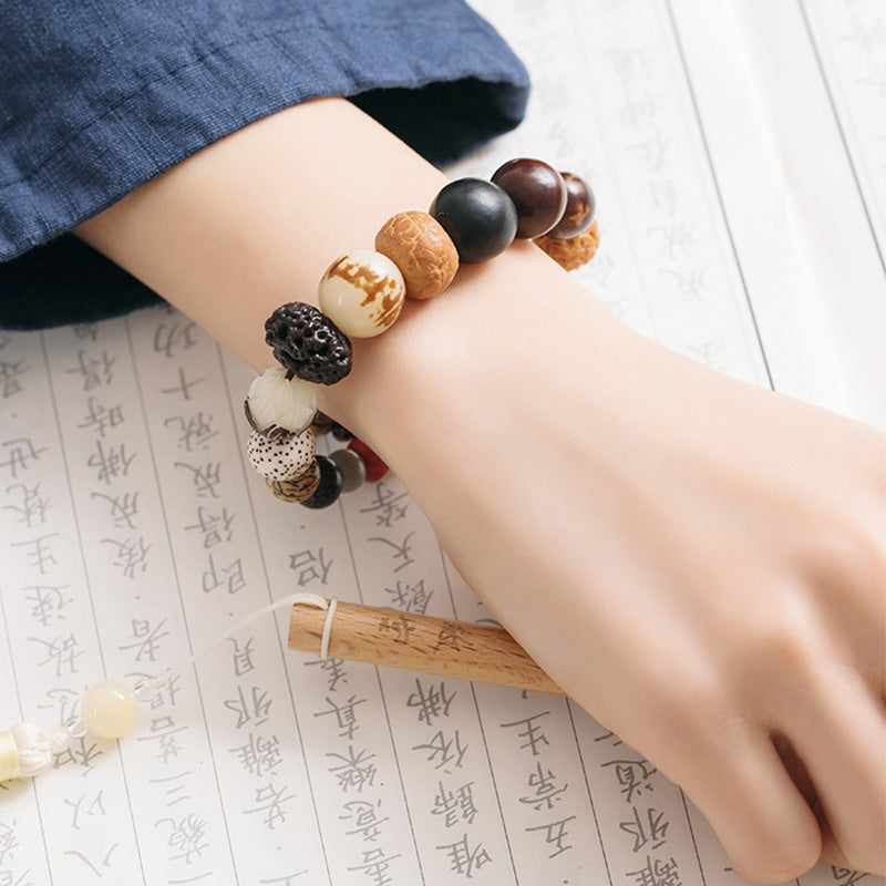 Buddha Stones Bodhi Seed Lotus Wisdom Peace Wrist Mala Bracelet - image 4