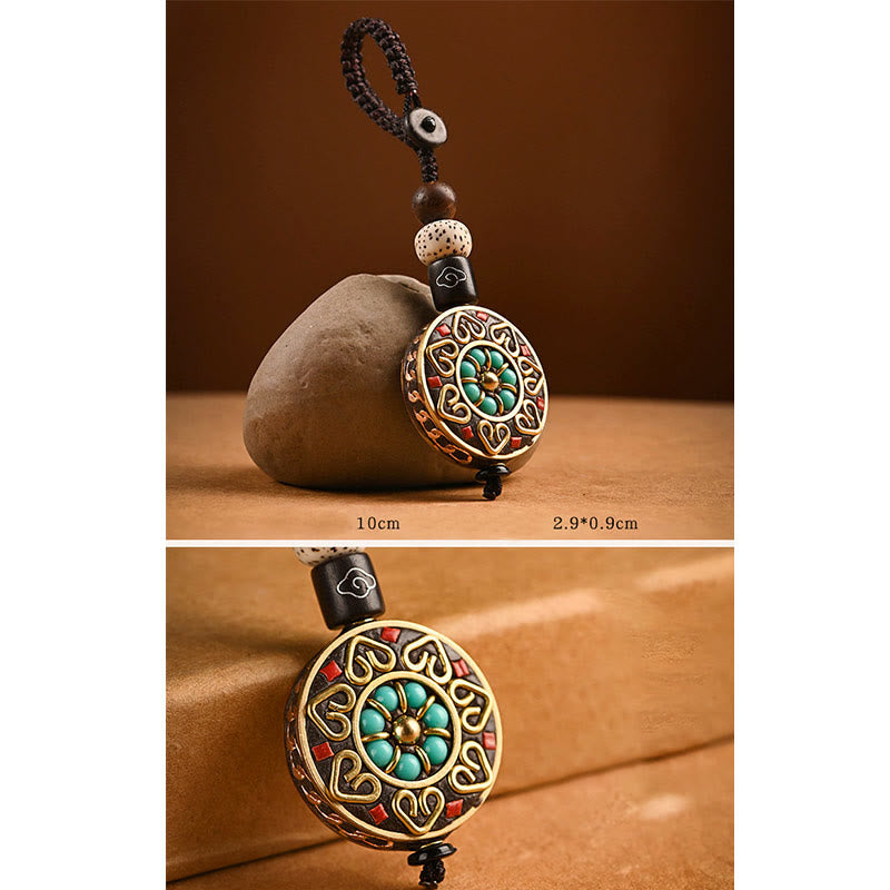 Buddha Stones Tibetan Om Mani Padme Hum Bodhi Seed Peace Key Chain - image 13