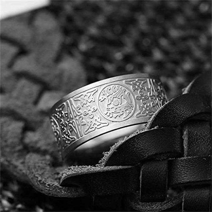 Buddha Stones Four Guardian Beast Dragon White Tiger Suzaku Basalt Carved Success Luck Ring - image 11