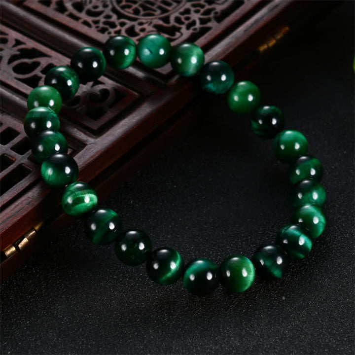 Buddha Stones Natural Green Tiger Eye Strength Bracelet - image 1