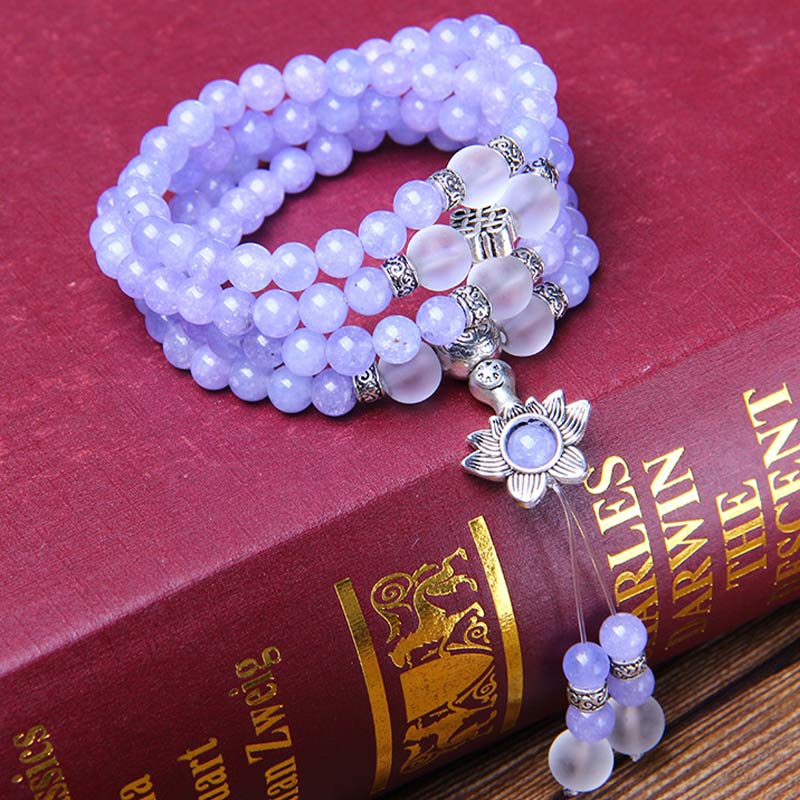 Buddha Stones Purple Jasper Bead Strength Bracelet Mala - image 2