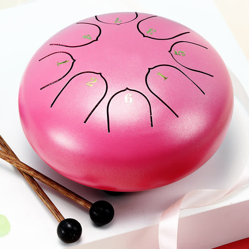 Buddha Stones Steel Tongue Drum Sound Healing Meditation Yoga Drum Kit - Pink - image 8