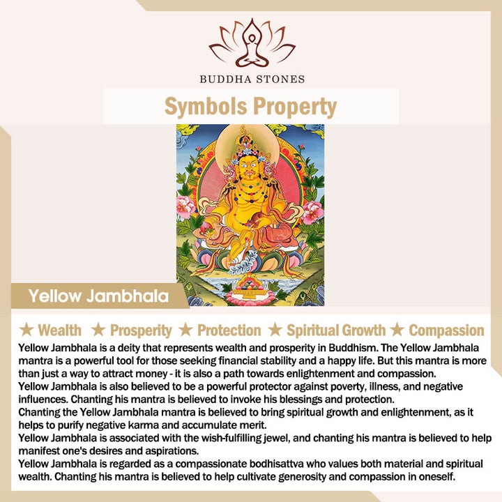 Buddha Stones Yellow God of Wealth Amulet Copper Luck Necklace Pendant - image 9