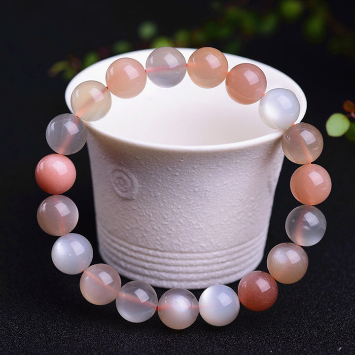 Buddha Stones Natural Moonstone Wealth Positive Bracelet - image 2