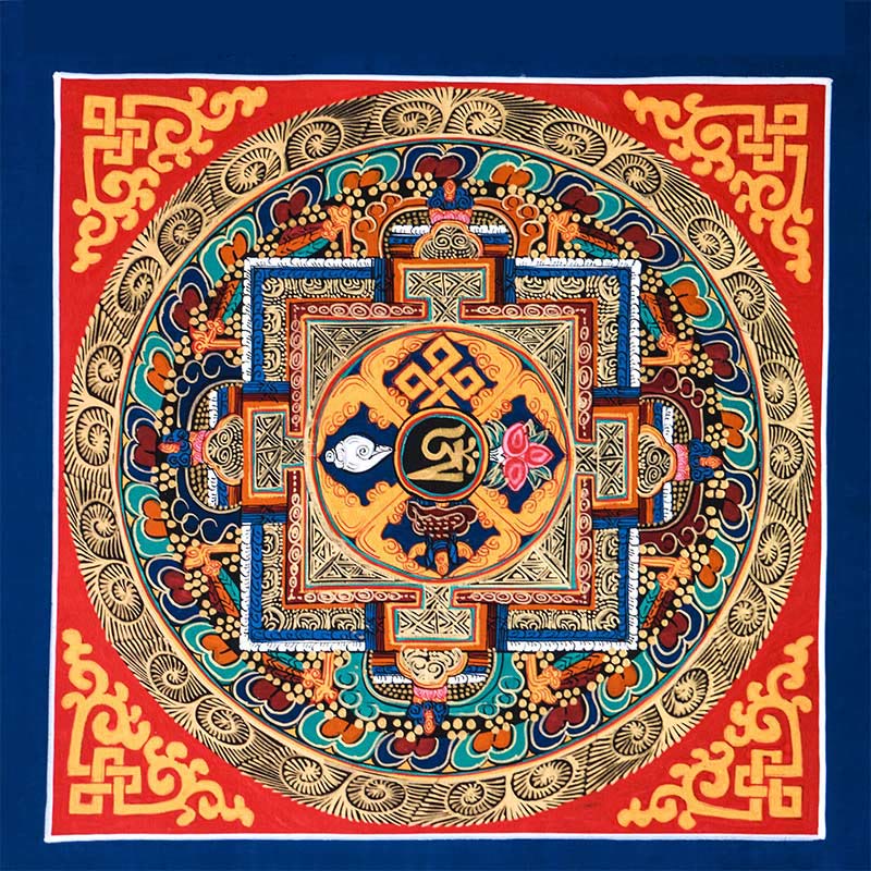 Buddha Stones Tibetan Handmade Thangka Painting Blessing Thangka Blind Box Random Color Pattern - image 15