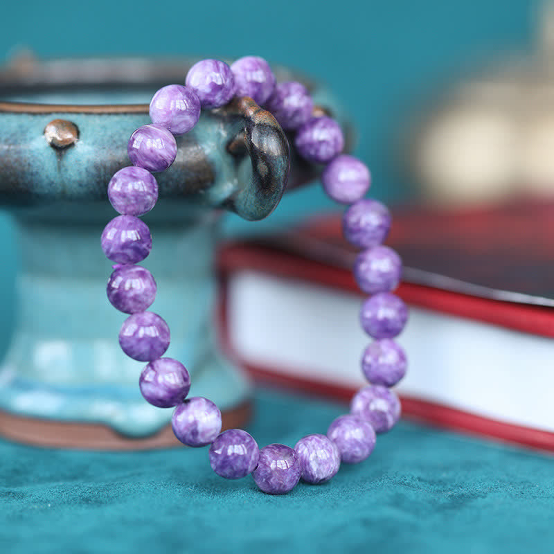 Buddha Stones Amethyst Crystal Positive Transformation Bracelet - image 1