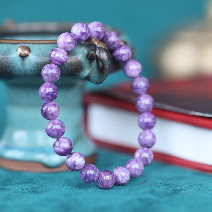 Buddha Stones Amethyst Crystal Positive Transformation Bracelet - image 1