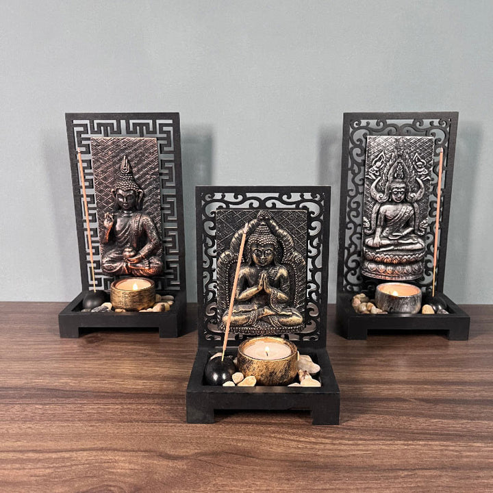 Buddha Stones Buddha Compassion Serenity Home Resin Prayer Altar Decoration - image 1