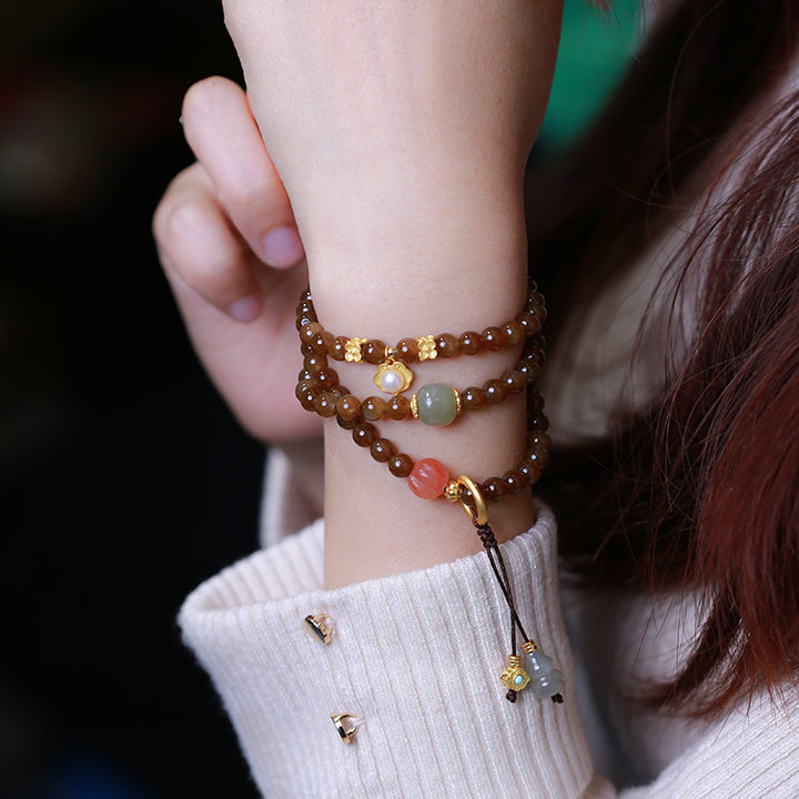 Buddha Stones Jade Butterfly Gourd Prosperity Luck Bracelet Necklace - image 6