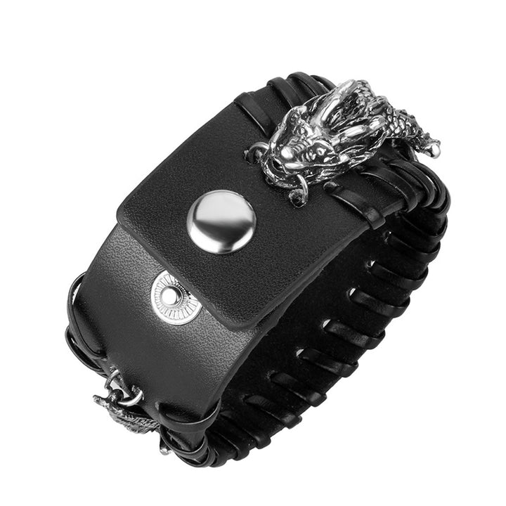 Buddha Stones Dragon Leather Protection Weave Bracelet - image 10