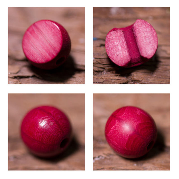 Buddha Stones 108 Mala Beads Natural Abelia Biflora Wood Protection Bracelet - image 6