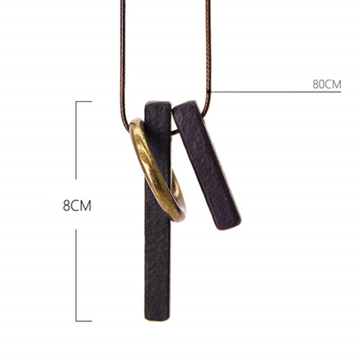 Buddha Stones Zen Circle Ebony Wood Enlightenment Necklace Pendant - image 12