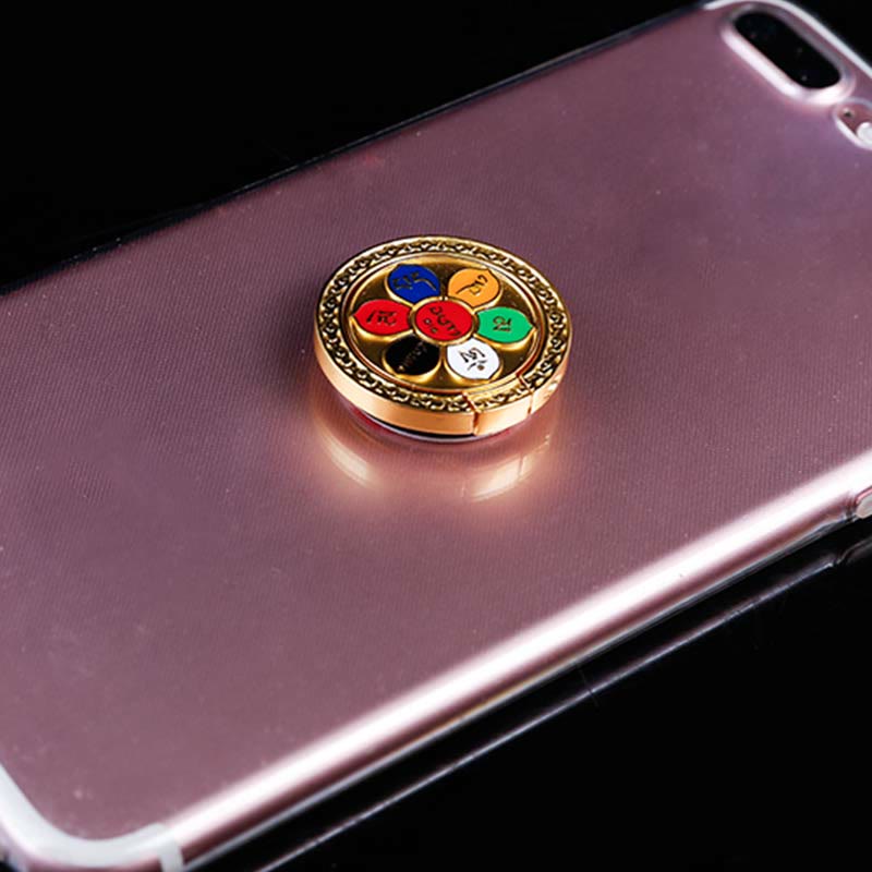 Tibetan Om Mani Padme Hum Peace Phone Ring Bracket Universal Phone Holder Decorations - image 7