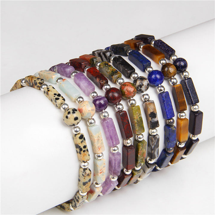 Buddha Stones Natural Crystal Amethyst Tiger Eye Spiritual Balance Bracelet - image 1