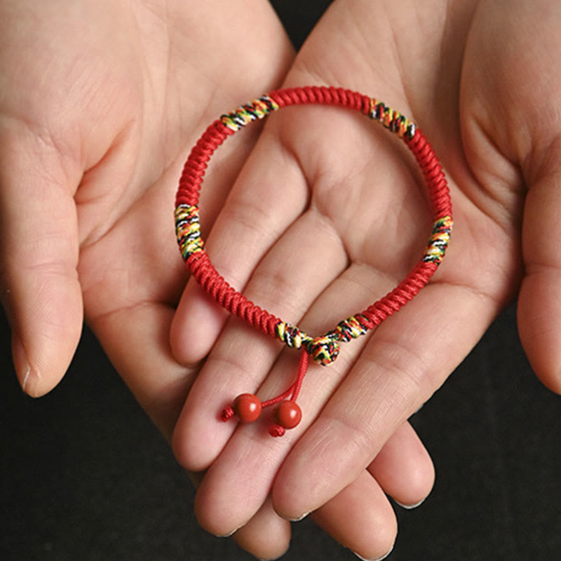 Buddha Stones Five Colors King Kong Knot String Protection Luck Bracelet - image 6