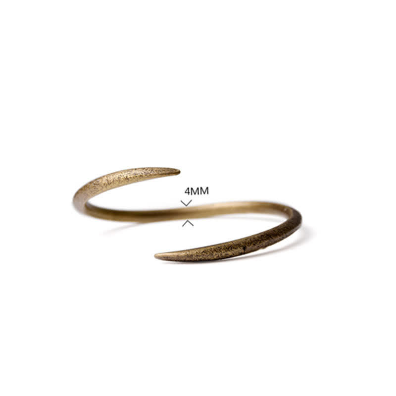 Buddha Stones Simple Design Copper Luck Adjustable Cuff Bracelet - image 13