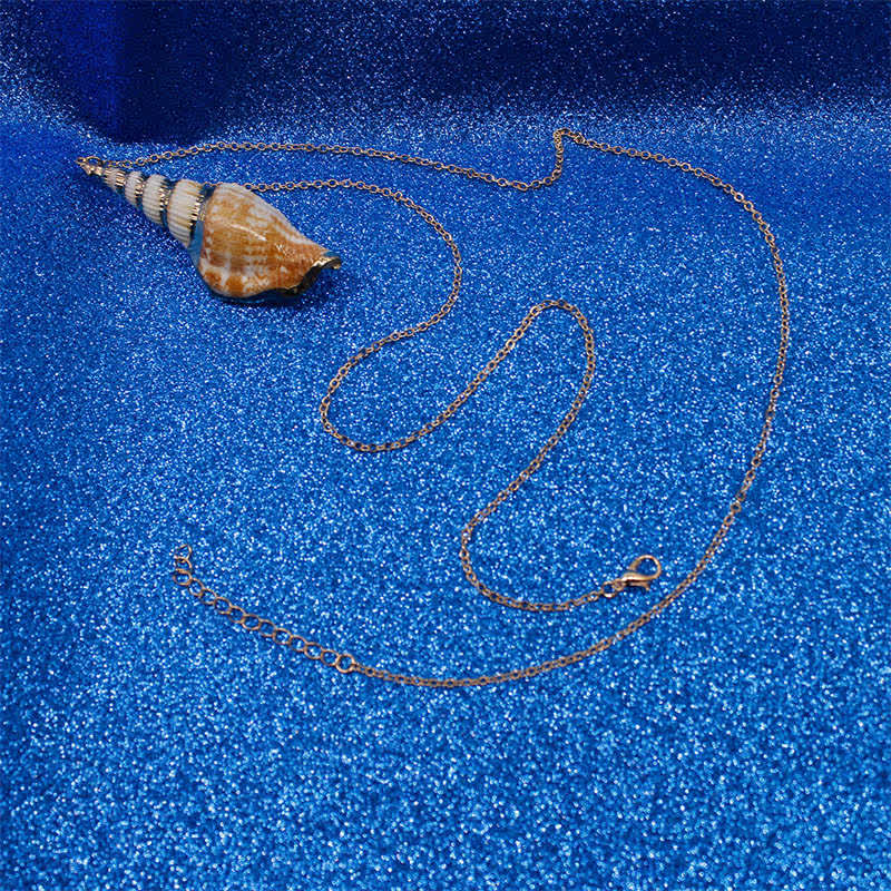 Natural Shankha Conch Shell Seashell Lucky Necklace Pendant - image 19