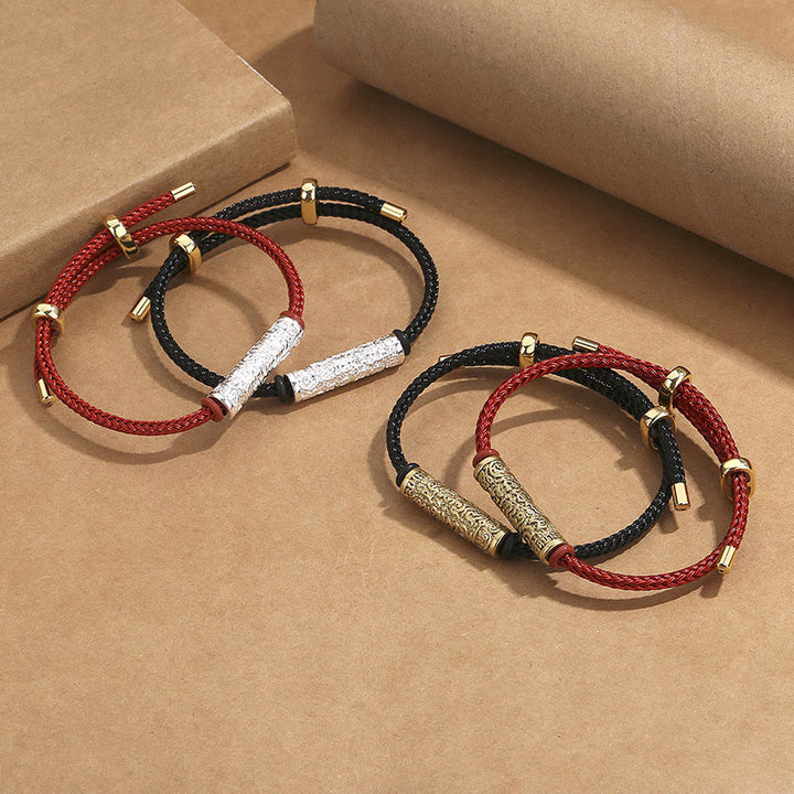 Buddha Stones Tibet Handmade Tai Sui Rope Protection Strength Braided Bracelet - image 1