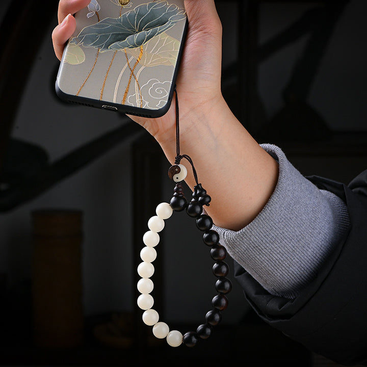 Buddha Stones Ebony YinYang Protection Bracelet Decoration - image 7