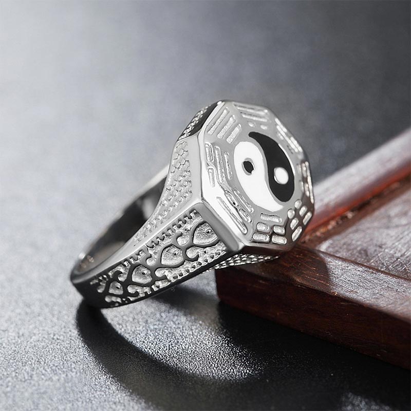 Yin Yang Symbol Copper Luck Ring - image 7