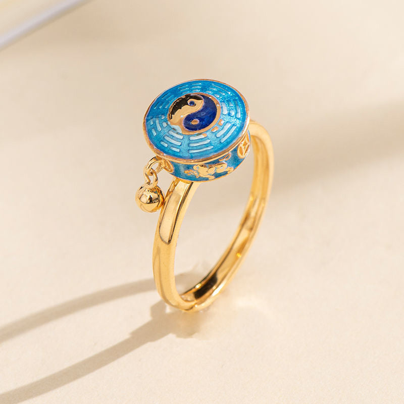 Yin Yang Copper Luck Wealth Rotatable Ring - image 7