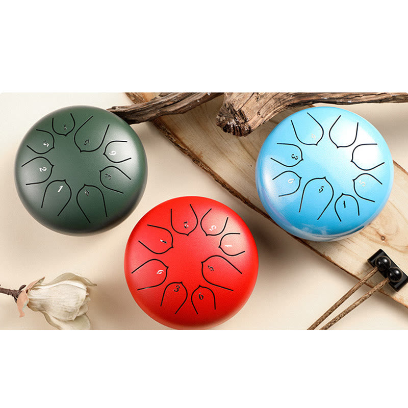 Buddha Stones Steel Tongue Drum Sound Healing Meditation Lotus Pattern Drum Kit 8 Note 6 Inch Percussion Instrument - image 21