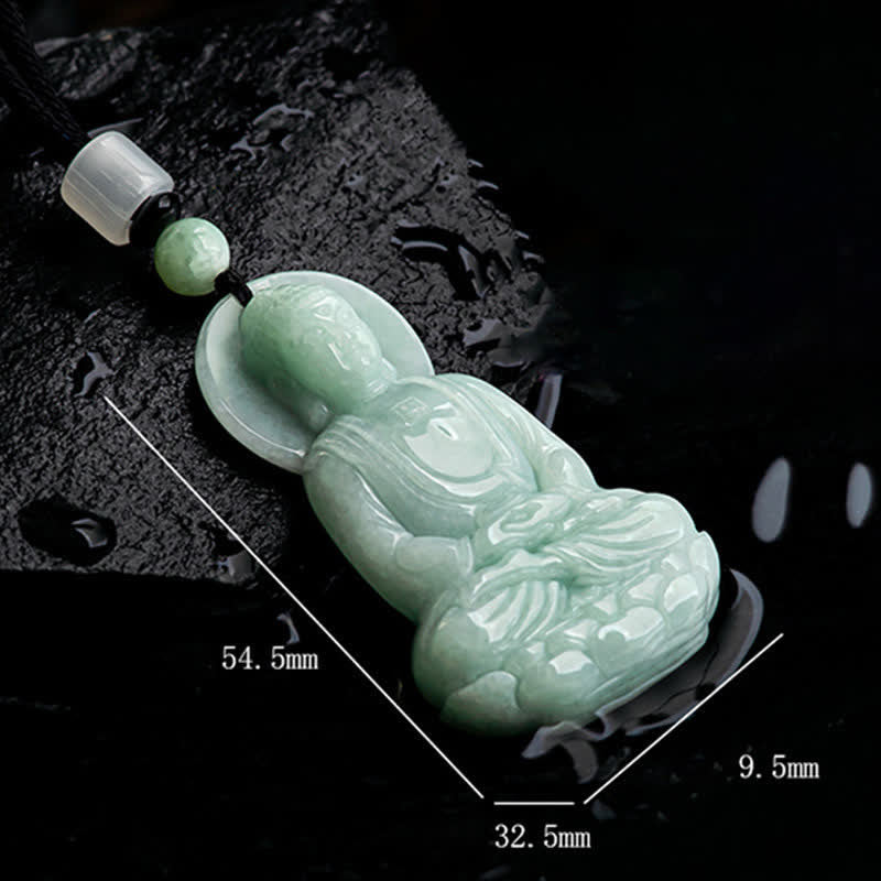 Buddha Stones Amitabha Buddha Jade Amulet Compassion String Necklace - image 16