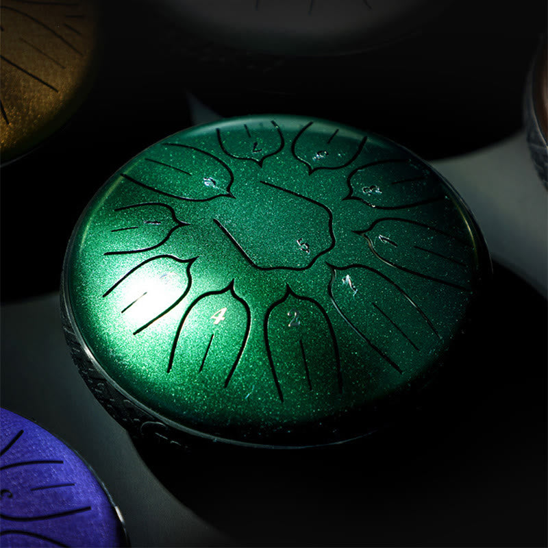 Buddha Stones Steel Tongue Drum Sound Healing Meditation Yoga Lotus Drum Kit 11 Note 6 Inch - image 12