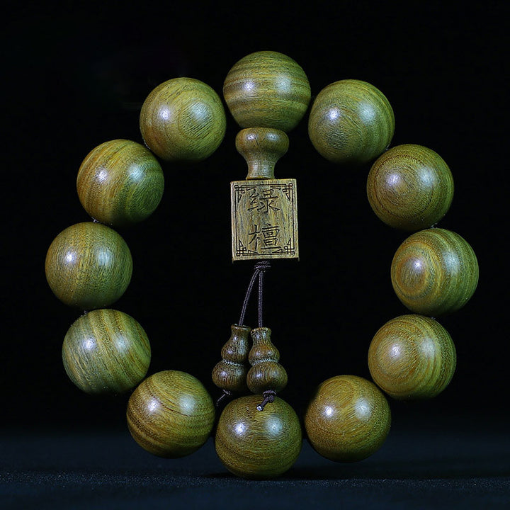 Buddha Stones Tibetan Green Sandalwood Cure Bracelet - image 3