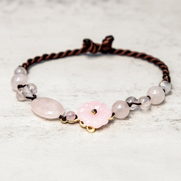 The Flower of Love Pink Crystal Soothing Anklet - image 4
