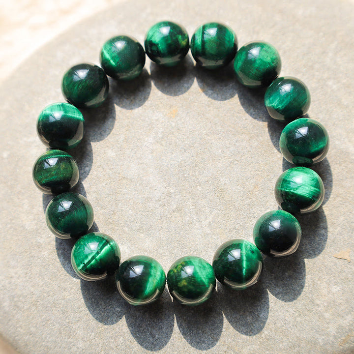 Buddha Stones Tiger Eye Growth Healing Energy Bracelet - Tiger Eye - 12mm - image 6