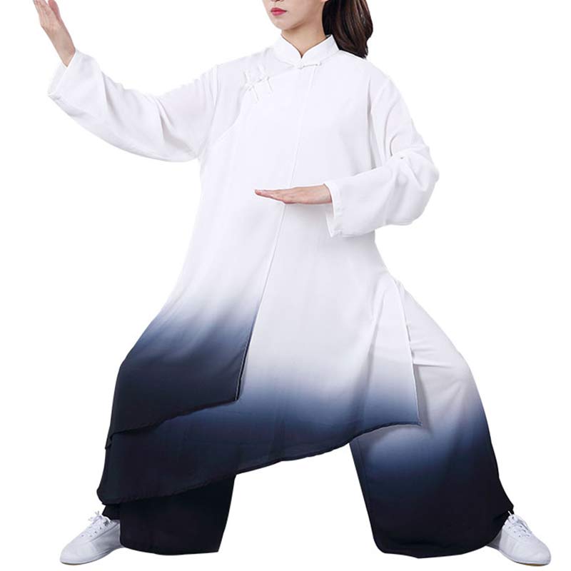 Buddha Stones Gradient Painting Meditation Prayer Spiritual Zen Tai Chi Qigong Practice Unisex Clothing Set - image 10