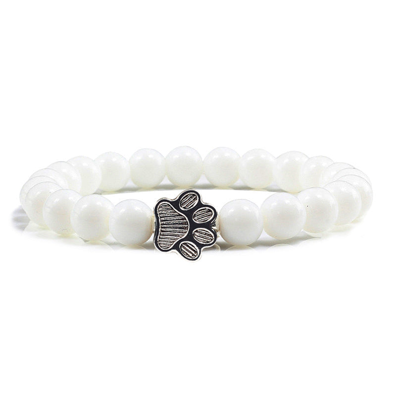 Buddha Stones “Save A Dog” Stone Bracelet - White Stone - image 15