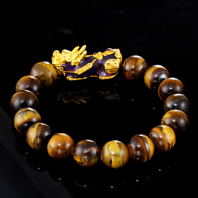 Buddha Stones  Tibetan Handcrafted Tiger Eye Feng Shui Bracelet - image 2