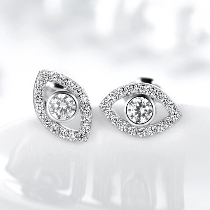 Buddha Stones 925 Sterling Silver Evil Eye Symbol Protection Stud Earrings - image 3
