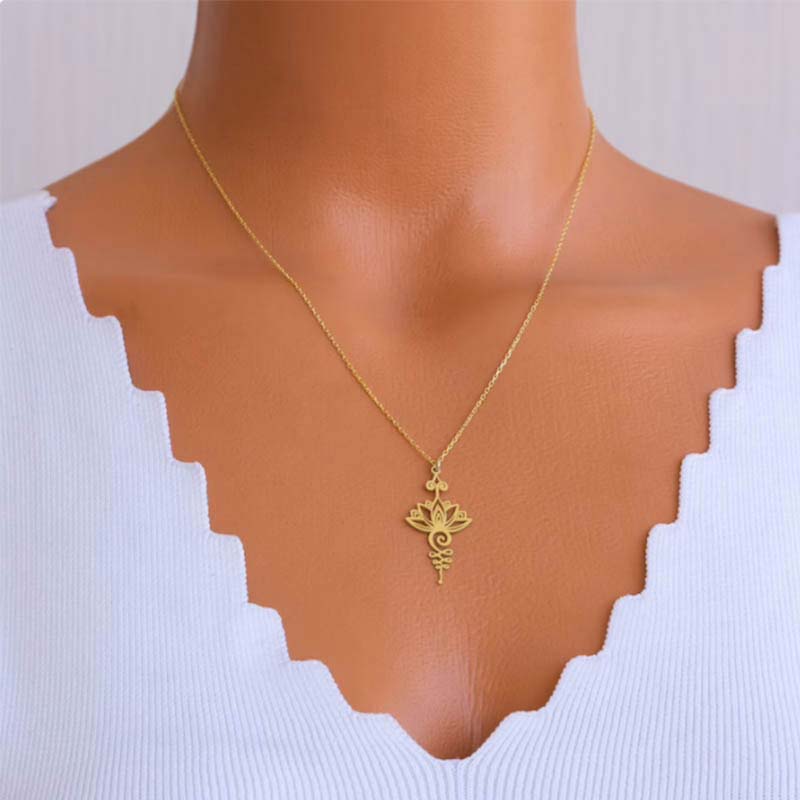 Buddha Stones Lotus Luck Wealth Necklace Pendant - image 5
