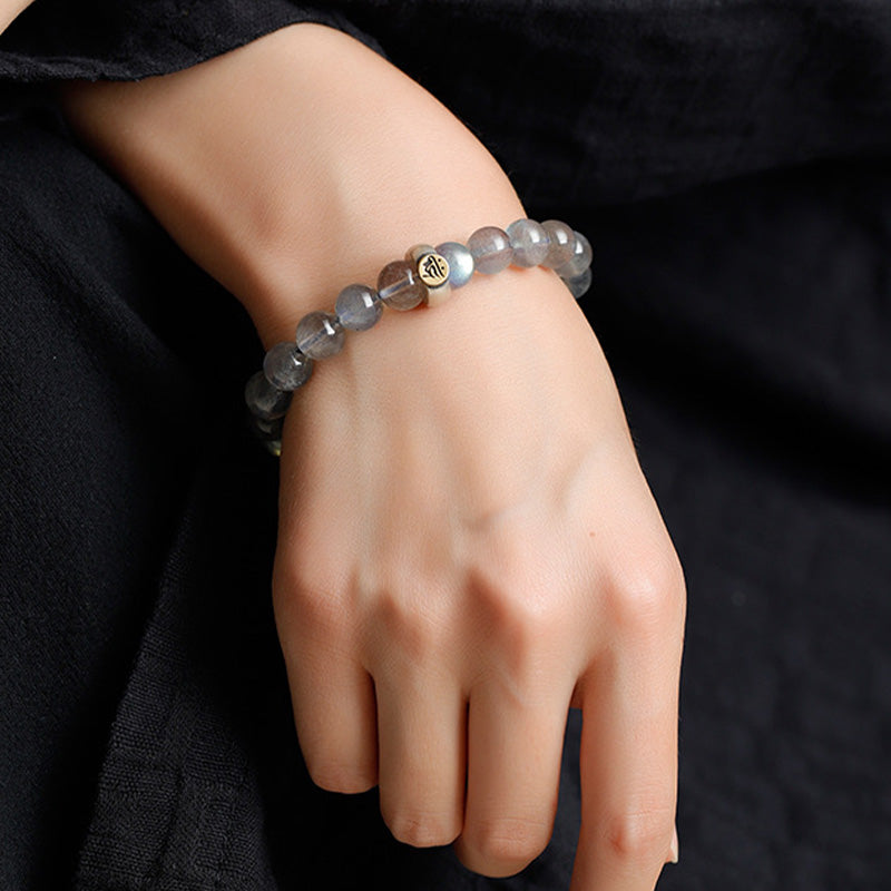 Buddha Stones 12 Chinese Zodiac Moonstone Calm Love Bracelet - image 4