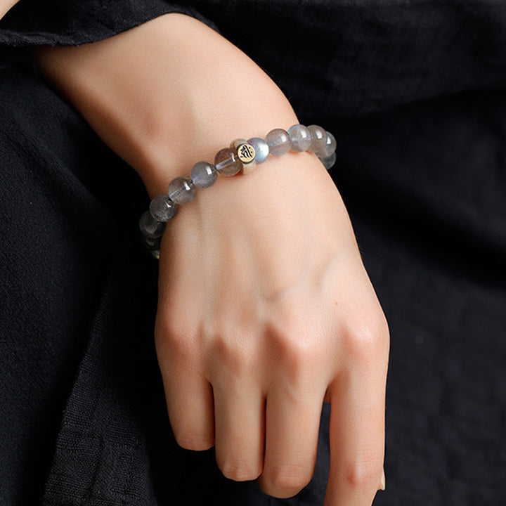 Buddha Stones 12 Chinese Zodiac Moonstone Calm Love Bracelet - image 4
