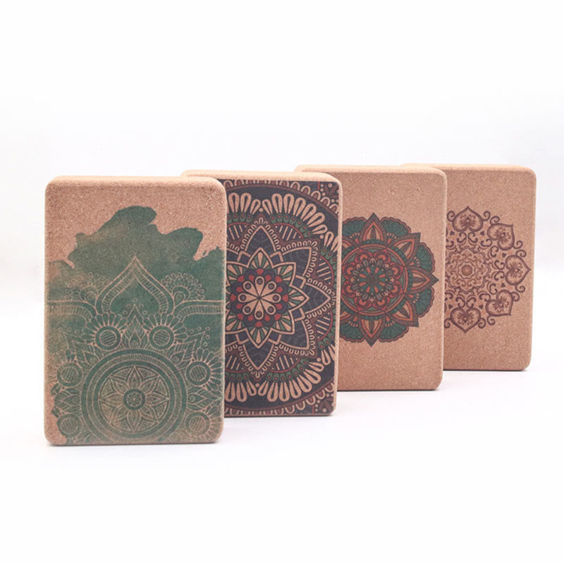Buddha Stones Tibetan Mandala Mindful Yoga Cork Block - image 9
