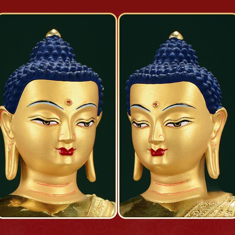 Buddha Stones Buddha Shakyamuni Figurine Enlightenment Copper Statue Home Offering Decoration - image 13