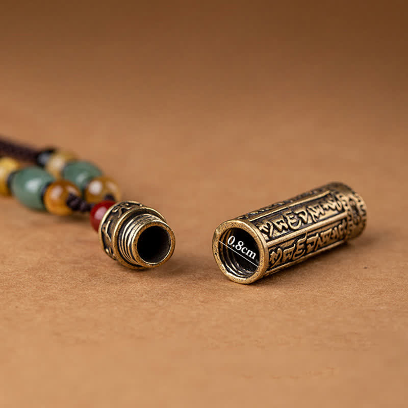 Buddhastoneshop Tibet Om Mani Padme Hum Agate Shurangama Sutra Protection Necklace Pendant - image 16