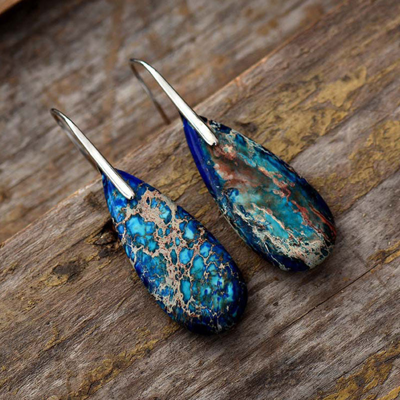 Emperor Stone Healing Crystal Earrings - image 2