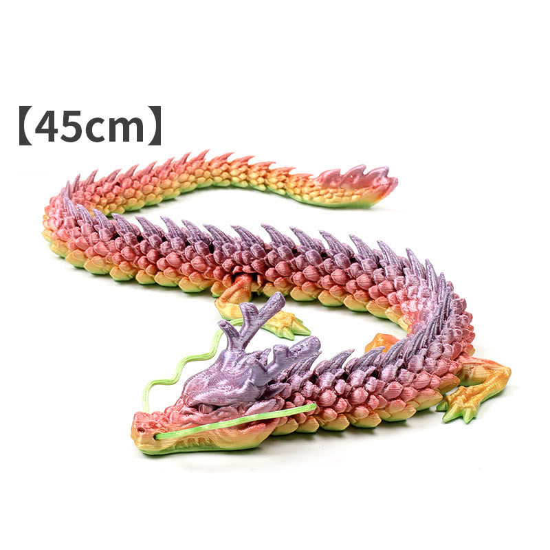Buddha Stones Feng Shui Dragon Luminous 3D Printed Dragon Luck Success Home Decoration - Rainbow Dragon 45cm - image 16