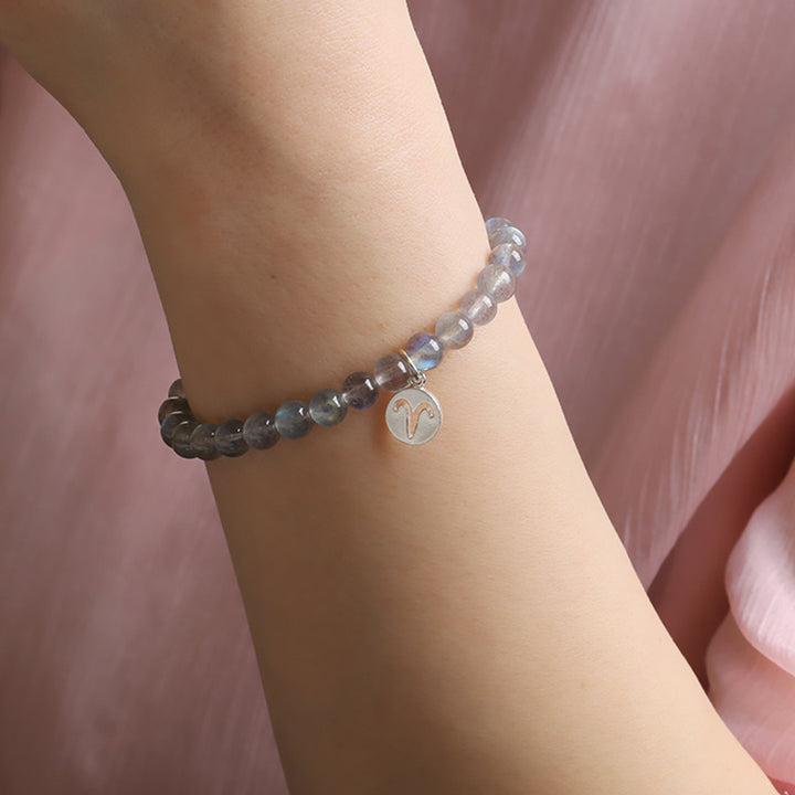 12 Constellations of the Zodiac Moonstone Charming Bracelet - image 3