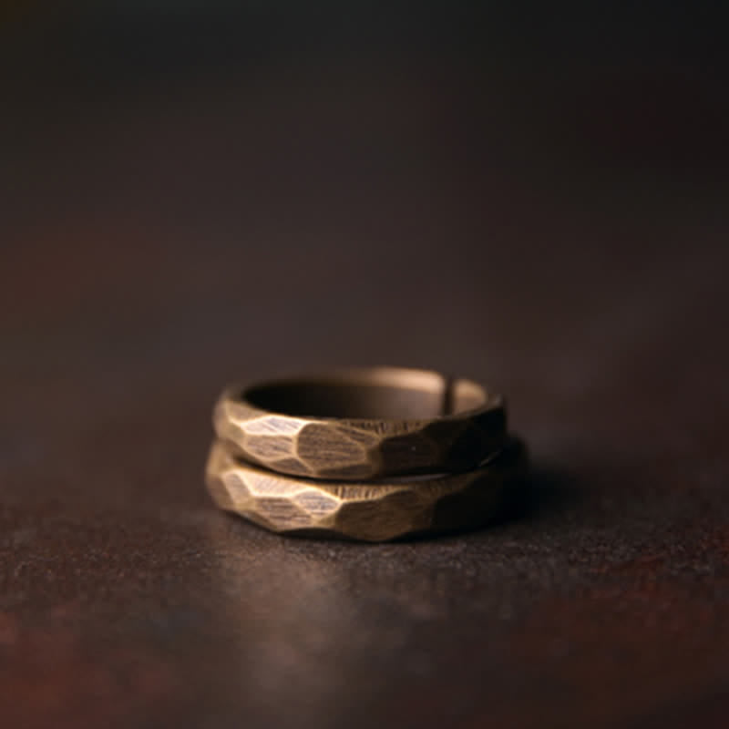 Buddha Stones Tibetan Simple Design Copper Wealth Ring - image 7