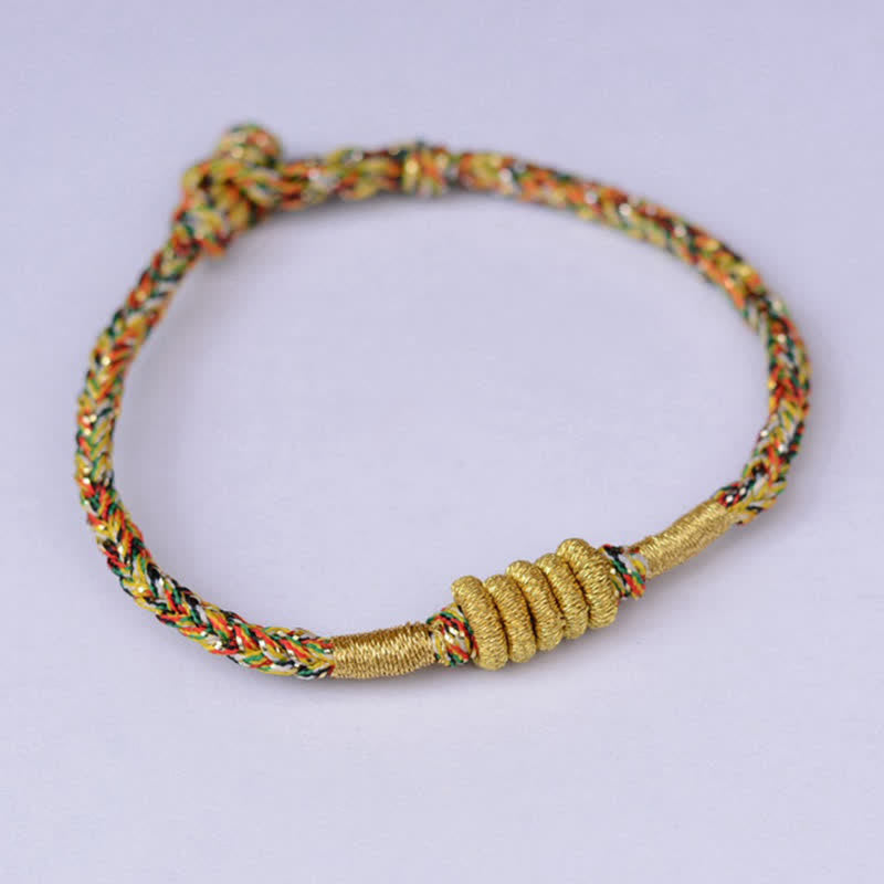 Buddha Stones Handmade Colorful King Kong Knot Protection Braid String Bracelet - image 5