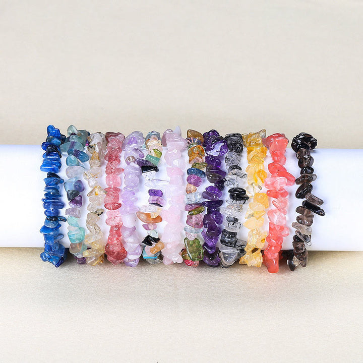 Natural Irregular Shape Crystal Stone Warmth Soothing Bracelet - image 0